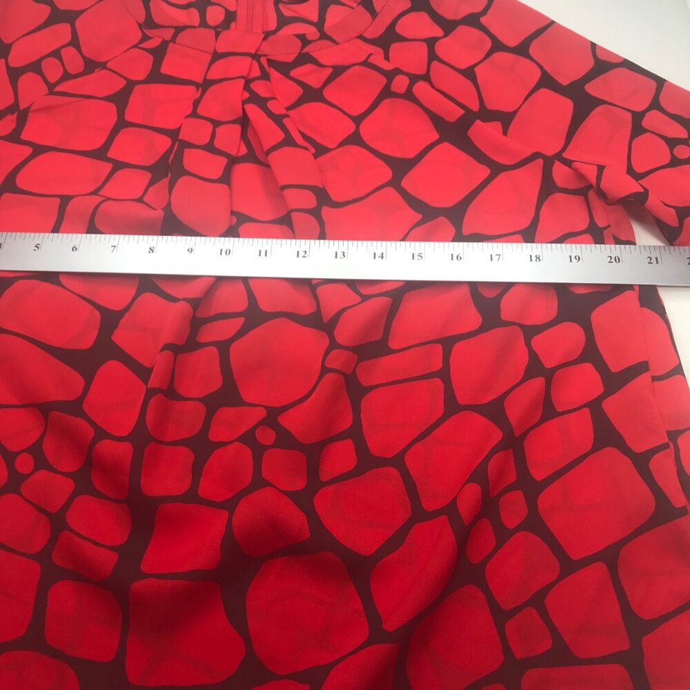 Liz Claiborne Women's Petite Large Red Black 3/4 Sleeve Top New - Picture 9 of 14